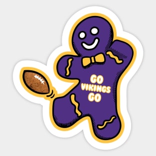 Minnesota Vikings Gingerbread Man Sticker